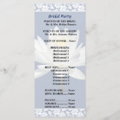 White Water Lilis in Sunshine Wedding Program Programm (Rückseite)