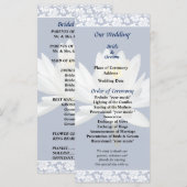 White Water Lilis in Sunshine Wedding Program Programm (Vorne/Hinten)