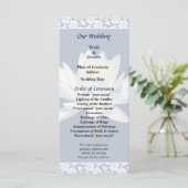 White Water Lilis in Sunshine Wedding Program Programm (Stehend Vorderseite)