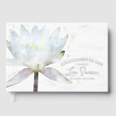 White Water Lily Feier zum Leben Beerdigung Gästebuch (Vorderseite)