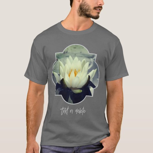 White Water Lily Lotus Blossom Flower  T-Shirt (Vorderseite)