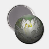 White Water Lily Magnet (Vorderseite/Rückseite)