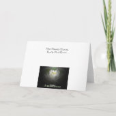 White Water Lily Sympathy Card Karte (Rückseite)
