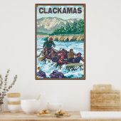 White Water Rafting - Clackamas, Oregon Poster (Küche)
