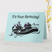 White Water Rafting Design Geburtstagkarte Karte (Gelbe Blume)