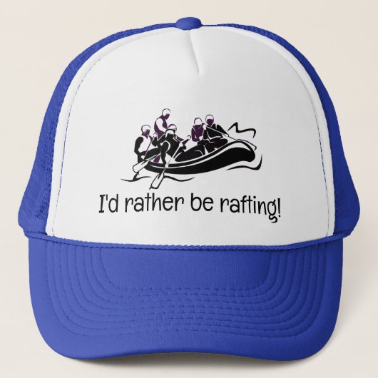 White Water Rafting Design Hut Truckerkappe (Vorderseite)