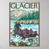 White Water Rafting - Glacier National Park, MT Poster (Vorne)
