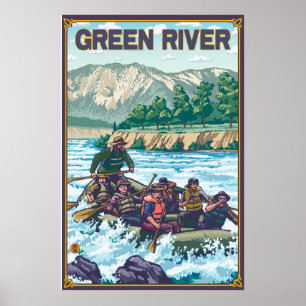 White-Water-Rafting - Green River, Washington Poster