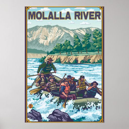 White Water Rafting - Molalla River, Oregon Poster (Vorne)