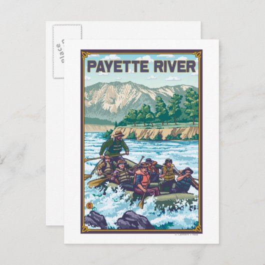 White Water Rafting - Payette River, Idaho Postkarte (Vorne/Hinten)