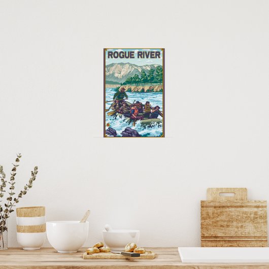 White Water Rafting - Rogue River, Oregon Poster (Küche)