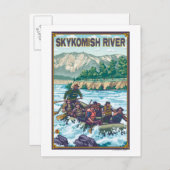 White Water Rafting - Skykomish River, Washington Postkarte (Vorne/Hinten)