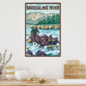 White Water Rafting - Snoqualmie River, WA Poster (Küche)