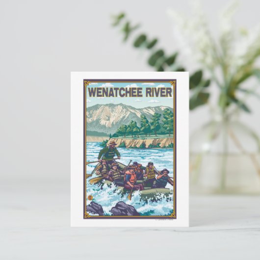 White Water Rafting - Wenatchee River, Washington Postkarte (Stehend Vorderseite)