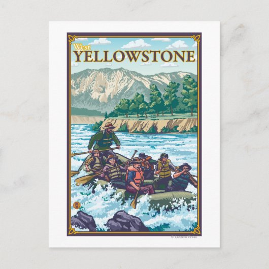 White Water Rafting - West Yellowstone, Montana Postkarte (Vorderseite)