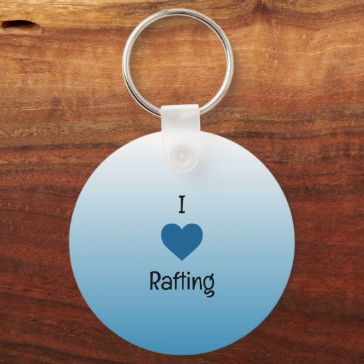 White Water River Rafting Design Button Keychain Schlüsselanhänger (Rückseite)