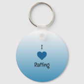 White Water River Rafting Design Button Keychain Schlüsselanhänger (Rückseite)