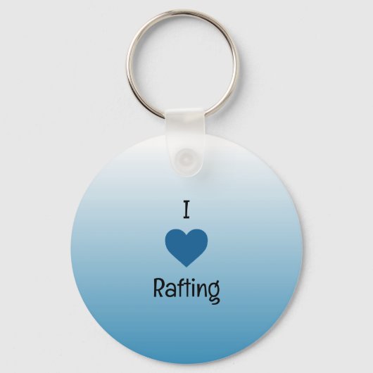 White Water River Rafting Design Button Keychain Schlüsselanhänger (Rückseite)