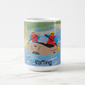 White Water River Rafting Design Coffee Tasse (Mittel)