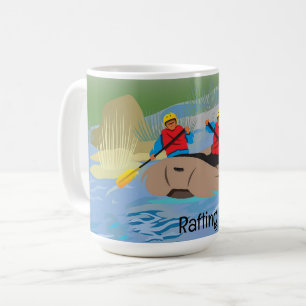 White Water River Rafting Design Coffee Tasse