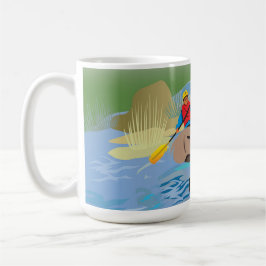 White Water River Rafting Design Coffee Tasse