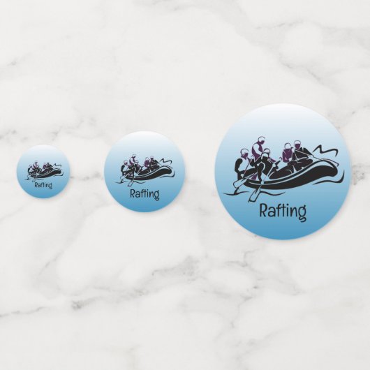 White Water River Rafting Design Table Confetti Konfetti (Vorderseiten)