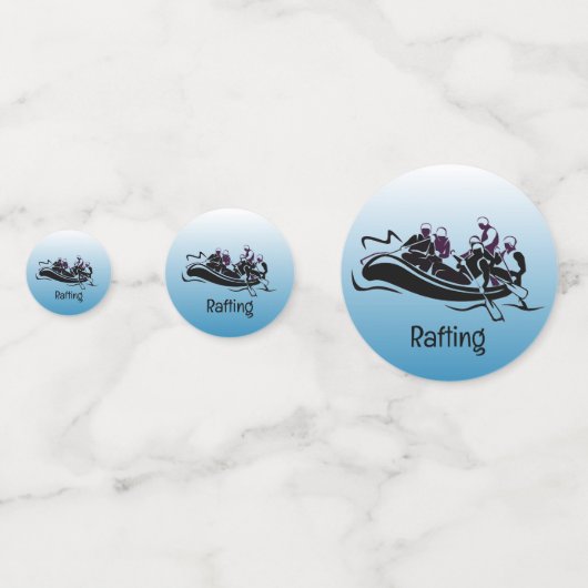 White Water River Rafting Design Table Confetti Konfetti (Rückseiten)