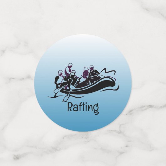 White Water River Rafting Design Table Confetti Konfetti (Klein Vorderseite)