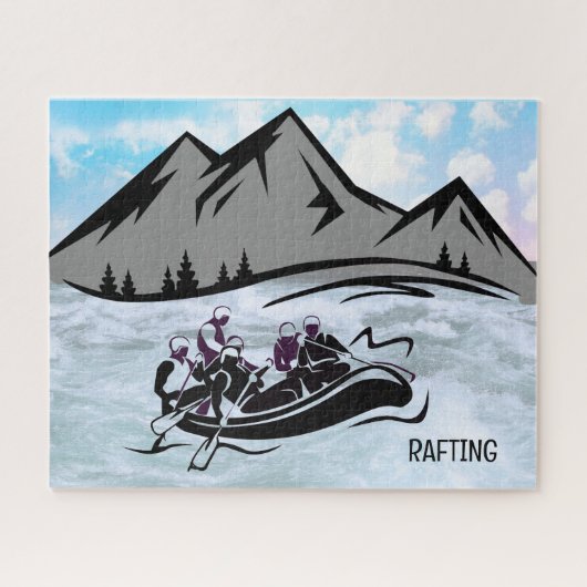 White Water River Rafting Jigsaw Puzzle (Horizontal)