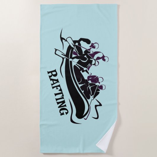 White Water River Rafting Strandtuch (Vorderseite)