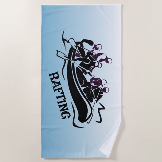 White Water River Rafting Strandtuch (Vorderseite)