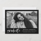 White Watercolor Pinsel Skriptabstufungsparty Einladung (Vorderseite)