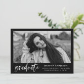 White Watercolor Pinsel Skriptabstufungsparty Einladung (Stehend Vorderseite)