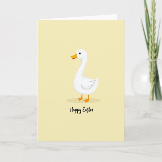 White Waterfowl Easter Card Karte (Vorderseite)