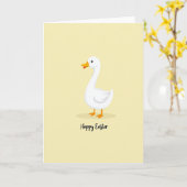 White Waterfowl Easter Card Karte (Gelbe Blume)