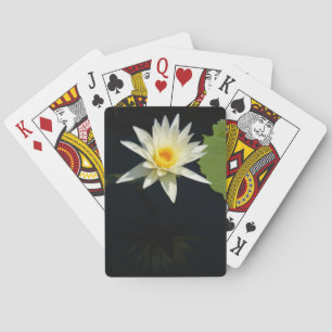 White Waterlily Lotus Playing Cards Spielkarten