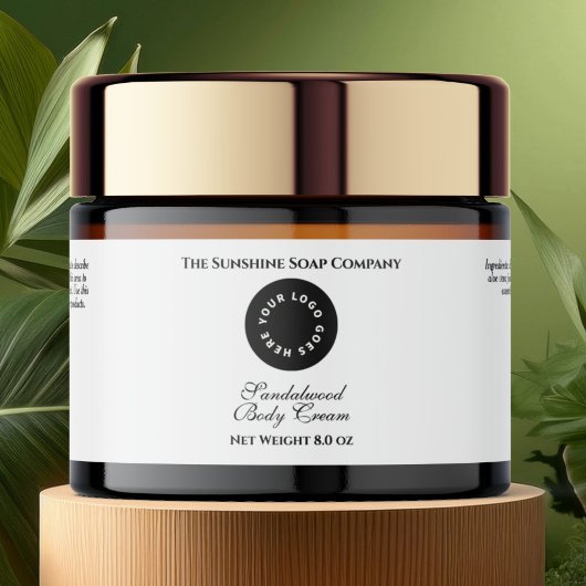 White Waterproof Cosmetik Jar Label mit Logo Wasserflaschenetikett