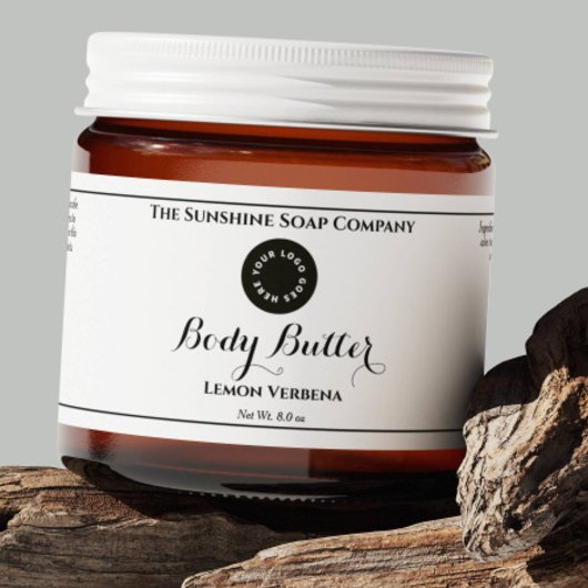 White Waterproof Cosmetik Jar Label mit Logo Wasserflaschenetikett