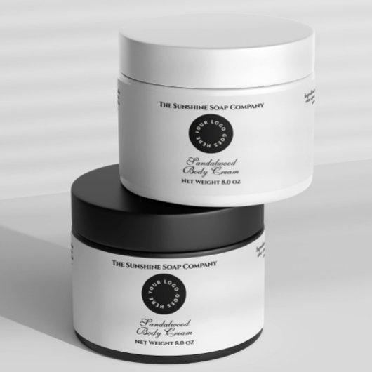 White Waterproof Cosmetik Jar Label mit Logo Wasserflaschenetikett