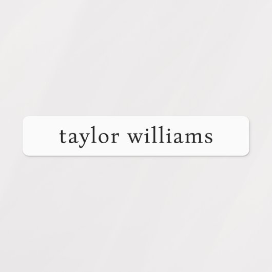 White waterproof name etiketten (Design 1)