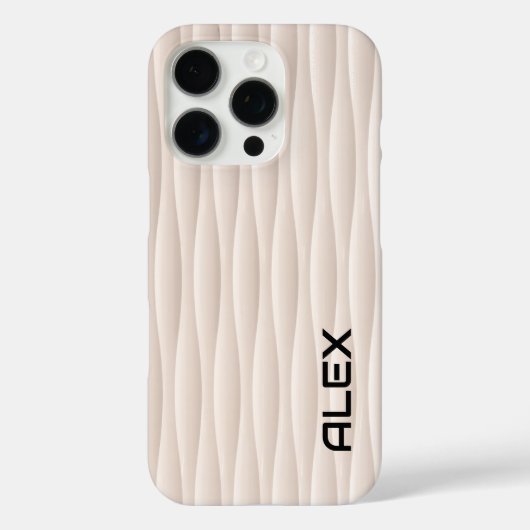 White Wavey Pattern - Minimalistisches abstraktes Case-Mate iPhone Hülle (Rückseite)