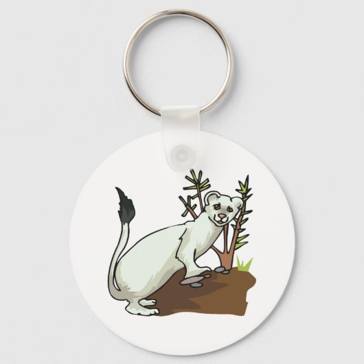 White Weasel Schlüsselanhänger (Vorderseite)