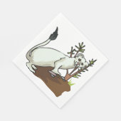 White Weasel Wildlife Napkins Serviette (Ecke)