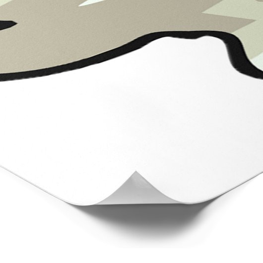 White Weasel Wildlife Poster (Ecke)