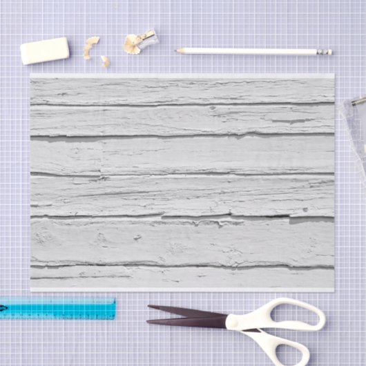 White Weathered Wood Seidenpapier (Handwerk)