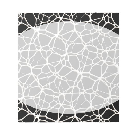 White Web Texture + Ihr Bachgr. Ideen Notizblock (Vorderseite)