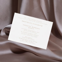 White Wedding 2 Venues Rose Gold Foil Einladung