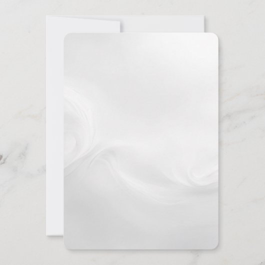 White Wedding Abstrakt Vow Renewal Einladung (Rückseite)