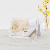White Wedding Bible Karte (Gelbe Blume)