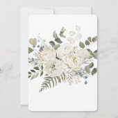 White Wedding Bouquet Illustration Brautparty Einladung (Rückseite)